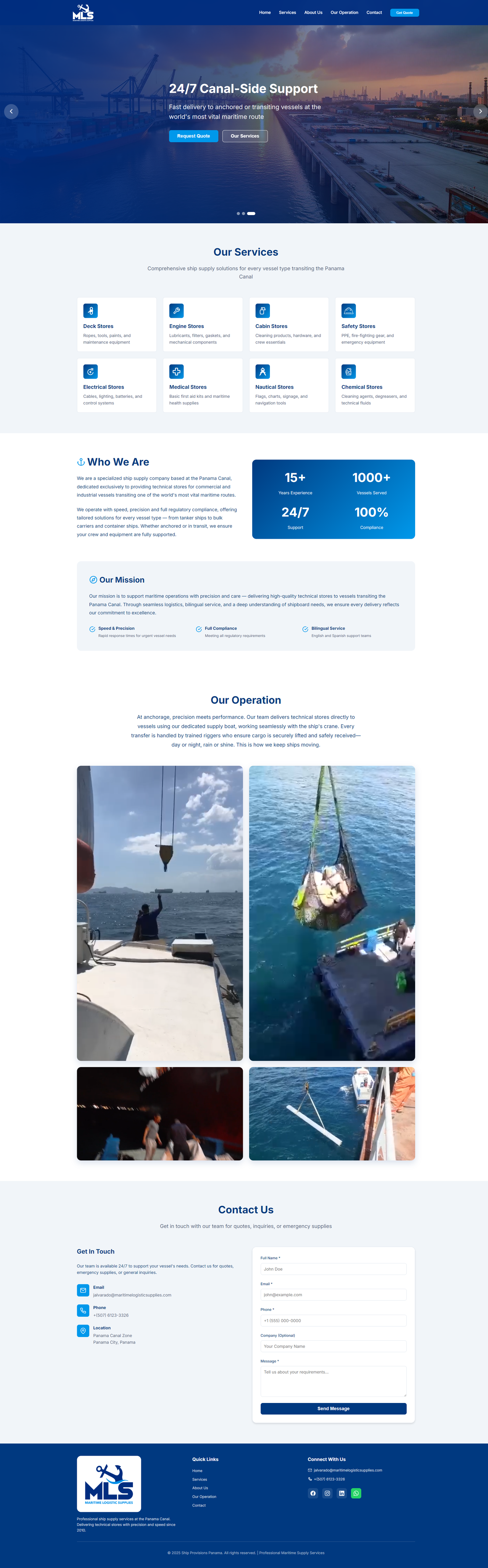 Maritime Logistics Supplies